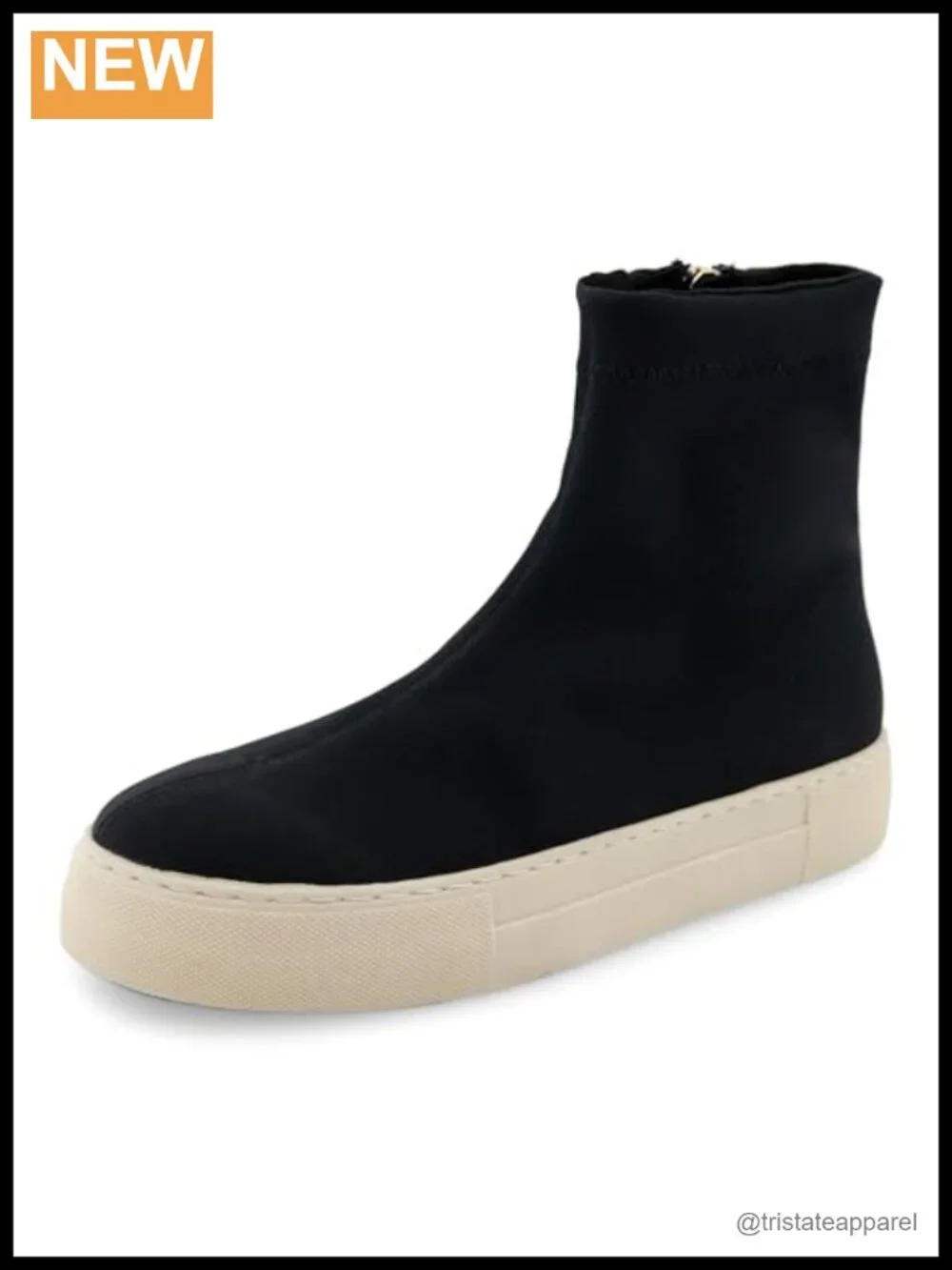 Women's Stretch Sock Bootie Ankle Boot with Hidden Wedge Flatform Heel